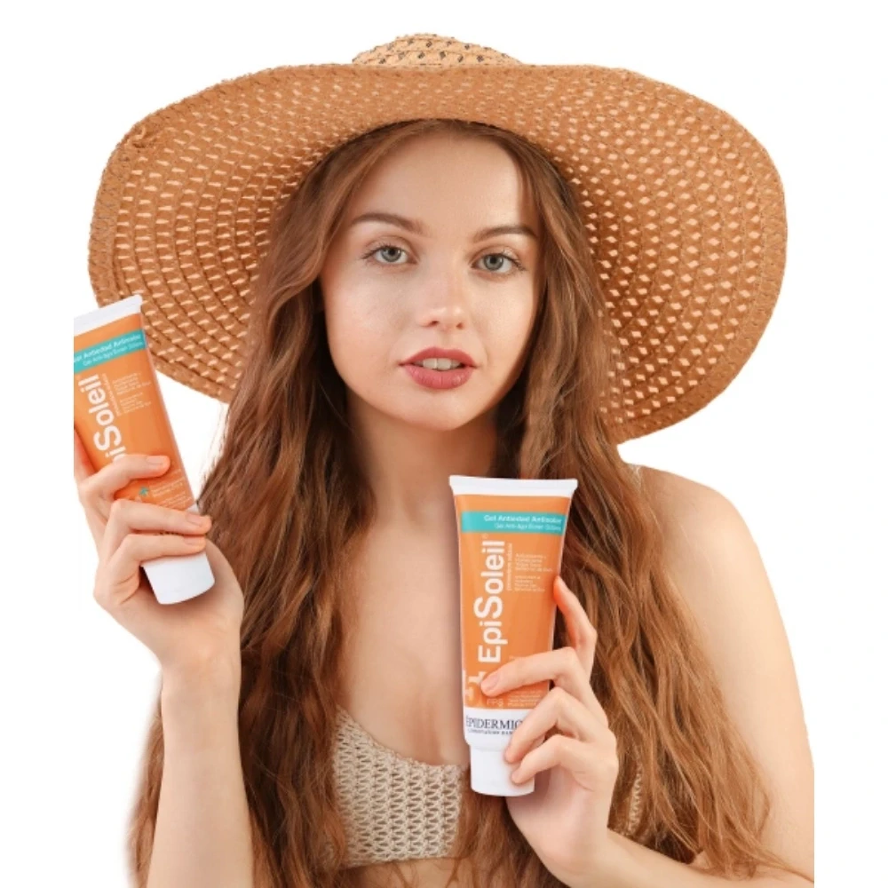 Imagen para la sección de antes y después del gel antiedad antisolar en Promoestetica